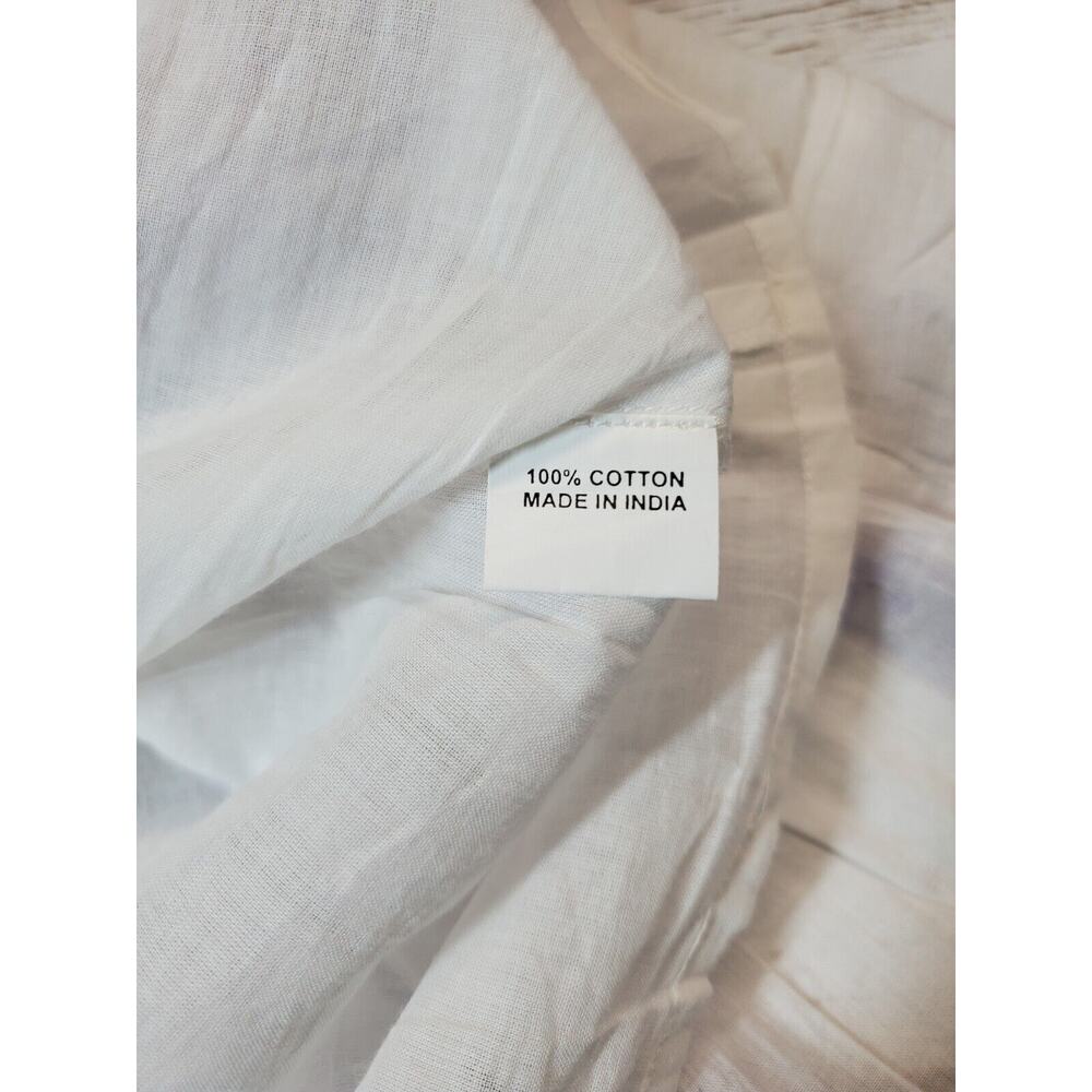 Anthropologie‎ Bindu Womens XS Tiered Dress White Babydoll Cotton Bohemian - Picture 7 of 9